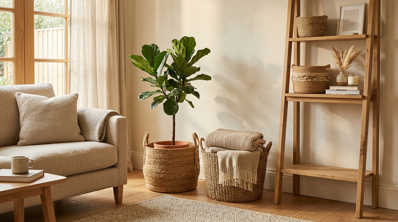 5 Ways To Style Natural Fiber Baskets