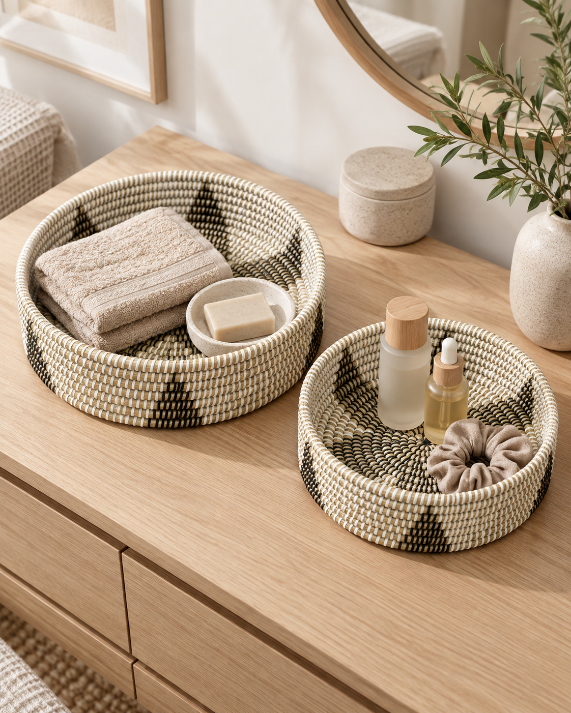 Kans Grass Organizer Baskets, Set of 2