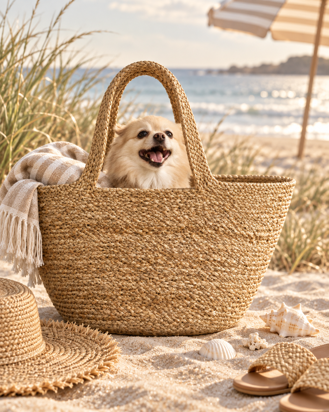 Braided Jute Market Bag – Natural