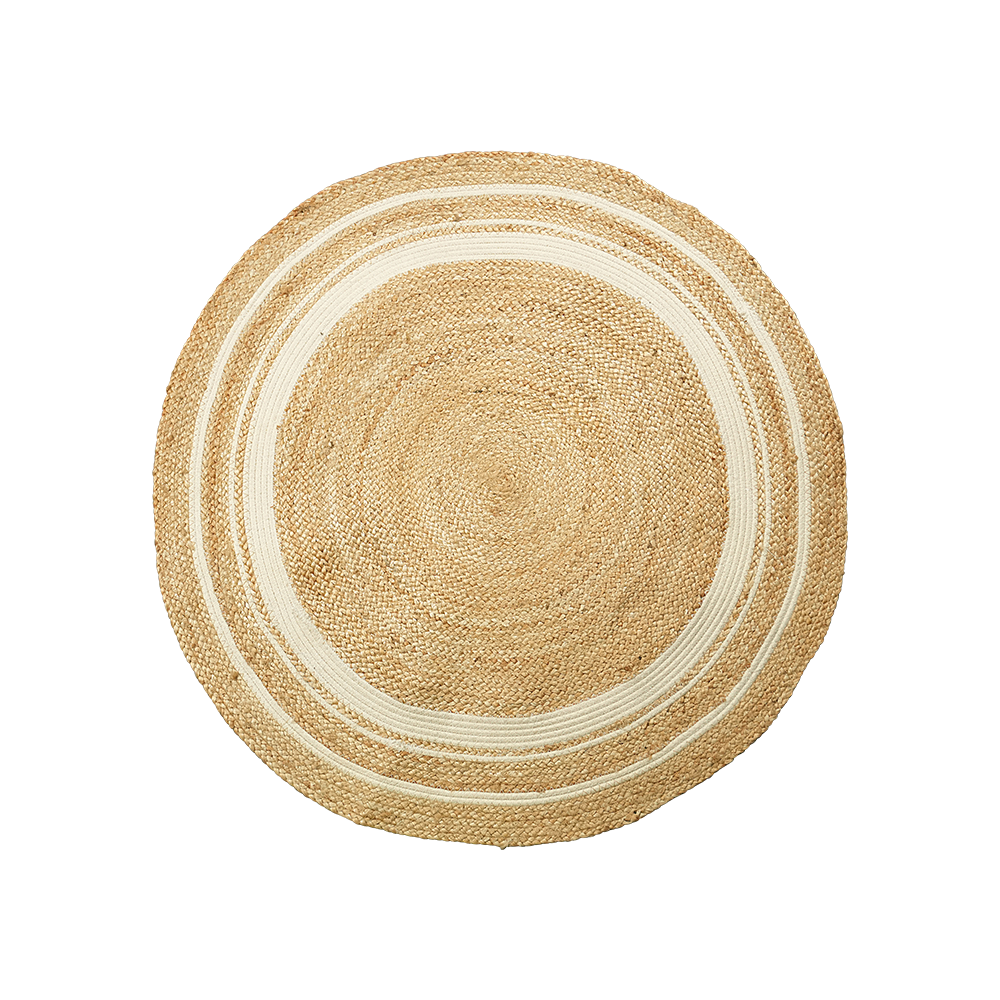Natural + Black Basket - Seagrass + Jute - ECOB-402