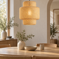 Bamboo Pendant Lampshade with Hanging Kit – Natural – ECOL-3510