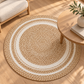 Jute Round Rug – Natural / White – 100 cm