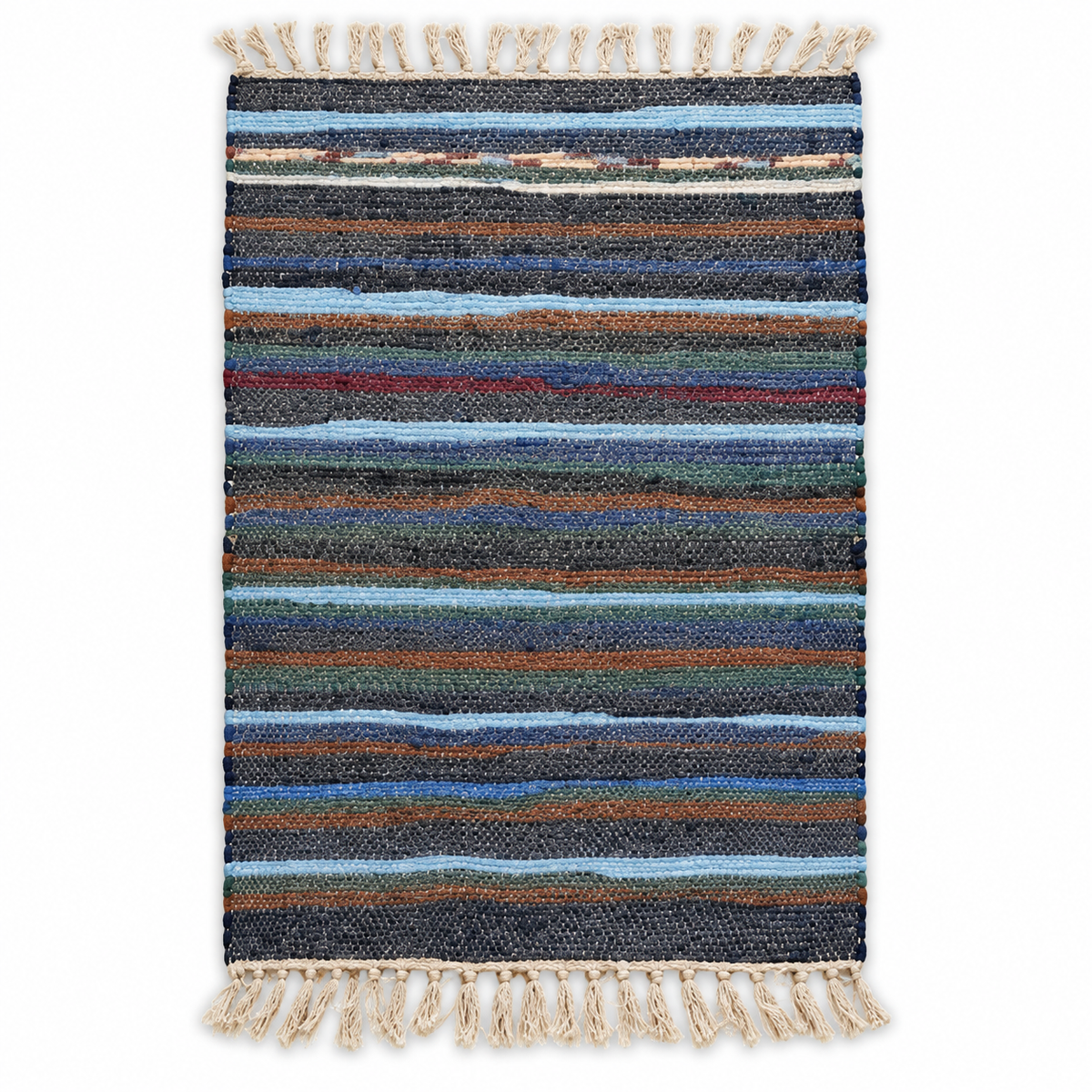Jute Rectangular Rug – Multicolour – 60 × 90 cm