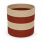 Seagrass Storage Basket – Bleached / Orange