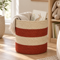 Seagrass Storage Basket – Bleached / Orange
