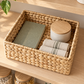 Water Hyacinth & Iron Organizer Basket – Natural