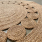 Jute Openwork Round Rug – Natural – 100 cm detail