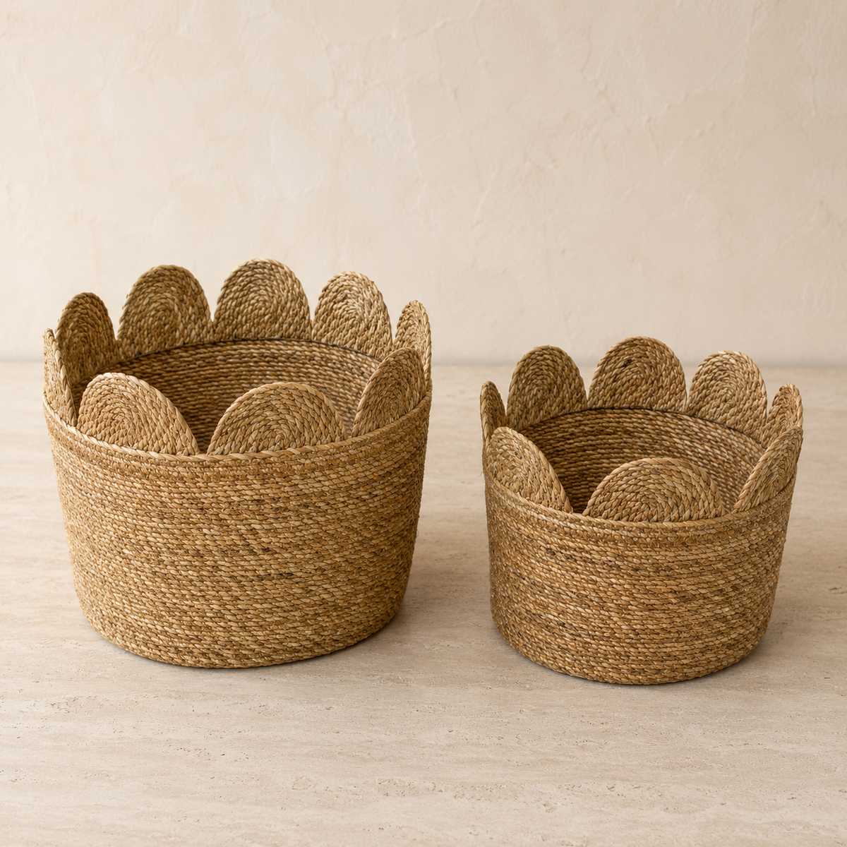 Seagrass Storage Baskets, Set of 2 – Natural
