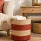 Seagrass Storage Basket – Bleached / Orange in an interior