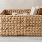 Water Hyacinth & Iron Organizer Basket – Natural